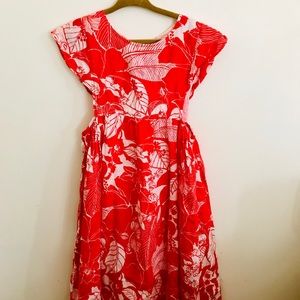 By the Sea Floral Linen Dress